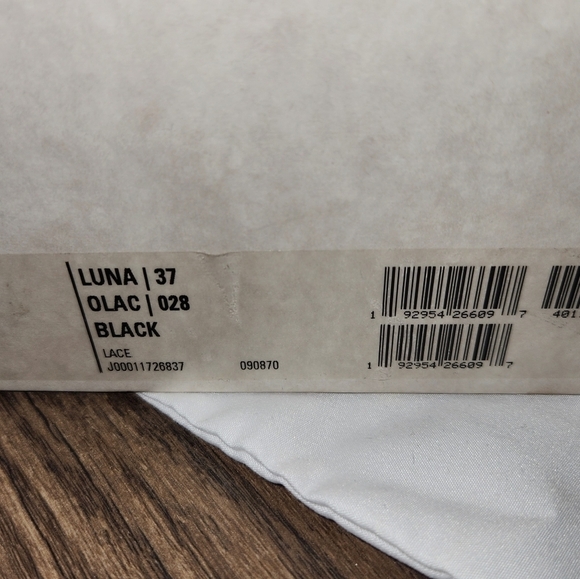 Jimmy Choo Black Luna Peep Toe Lace Pumps, Size 37 /US 7 Authentic - Picture 12 of 13